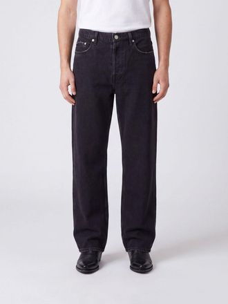 Golden Goose Jeans Skate modello straight a vita media in denim di cotone
