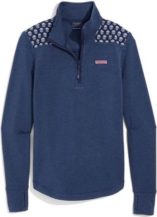 Vineyard Vines Dreamcloth Relaxed Shep Shirt in Avi Print Indigo Heather at Nordstrom, Size Xx-Small