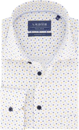 Led&ucirc;b Ledub overhemd wit printje wide collar