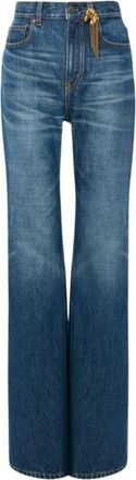 Chlo&eacute; High-rise Straight Jeans - Dames - Flared Jeans - Blauw - W27 - Katoen - Jeans