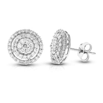 Vir Jewels 1 cttw Lab Grown Diamond Composite Earrings in Sterling Silver With Push Backs For Women