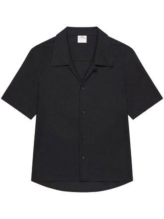 Courrèges short-sleeve shirt - men - Silk/Cotton - S - Black