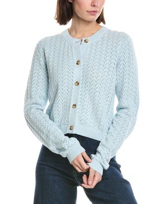 ATM Anthony Thomas Melillo Cashmere-Blend Cropped Cardigan