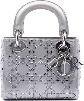 Dior Pre-owned Dior Mini Satin Cannage Crystal Embellished Lady Dior Ladies LK39J73Z7DKYSL48