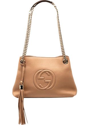 Gucci 2000-2015 Small Leather Soho Chain tote bag - Bruin