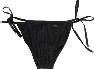 Dolce & Gabbana Black Tie-Side Bikini Bottom Swimsuit Womens Swimwear