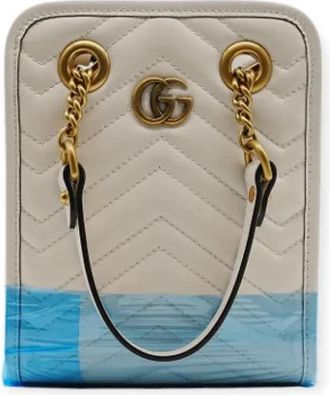 Gucci Pre-owned Leather gucci-bags - Dames - Vintage Handtas - Wit - ONE Size - Leer - Vintage