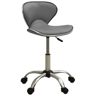 vidaXL 323678 Salon Spa Stool Grey Faux Leather Vidaxl
