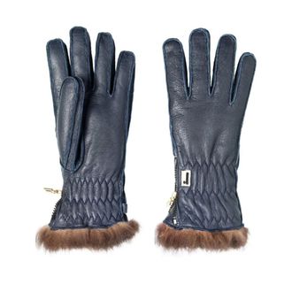 Restelli Guanti Blauwe Ski Peccary Handschoen - unisex - Handschoenen - Blauw - 8 IN - Accessoires