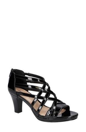Easy Street Bee Cage Sandal in Black Patent at Nordstrom Rack, Size 6.5