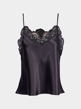 Loretta Caponi Esmeralda Silk and Lace Top Size: XS