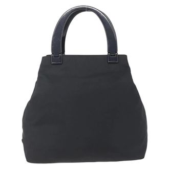 Prada Vintage Tessuto Black Nylon Handbag (Pre-Owned)