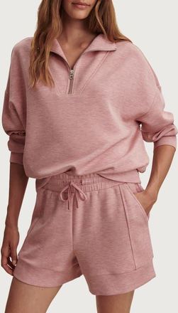 Varley Hawley Half-Zip Sweatshirt in Rose Marl at Nordstrom, Size X-Large