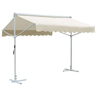 Berkfield Home Free Standing Awning 3x3 m Cream in Beige