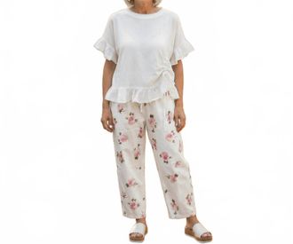 Made in Italy La Vie En Rose Wide Leg Italian Magic Pants In White