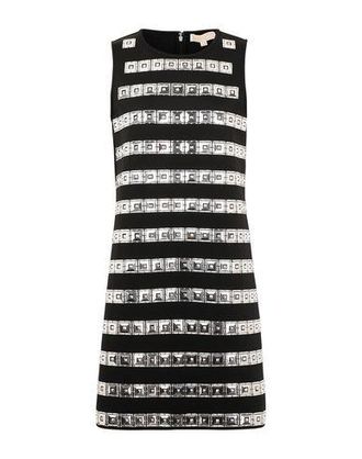 Michael Kors STRIPE EMB SHIFT DRESS