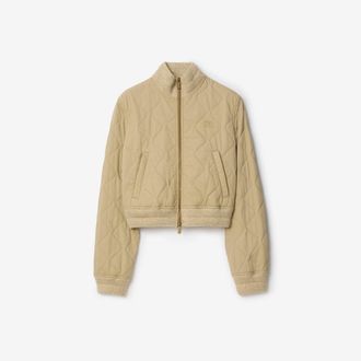 Burberry Quilted Gabardine Bomber Jacket