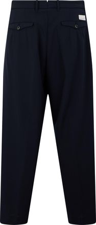 Nine In The Morning Mens Trousers Navy Wool-Blend Polyester