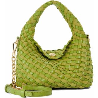 Dune London Dinkydeliberate Woven Top Handle Bag in Lime at Nordstrom