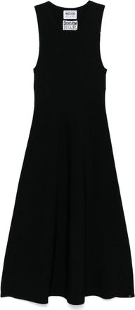 Moschino Abito midi a coste - Nero