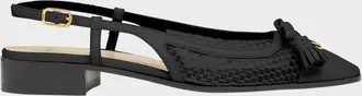 Valentino Garavani 25mm VLogo Signature Valet Mesh and Leather Ballerina Flats
