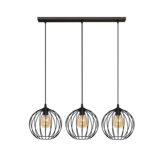 Netlighting Mercure Straight Bar Pendant Ceiling Light Black 70cm