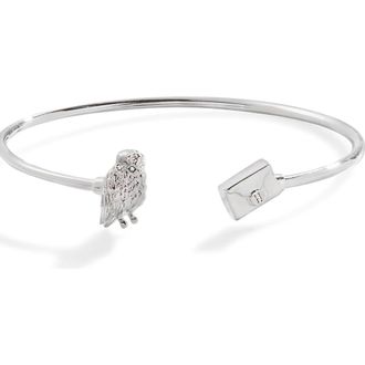 Alex and Ani Harry Potter Hedwig + Letter Flex Cuff Bracelet in Silver at Nordstrom