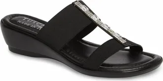Easy Street Womens Elba Slide Sandals In Black