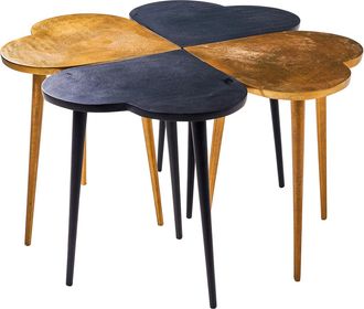 Novità Home Flor de corazones - juego de 4 mesitas