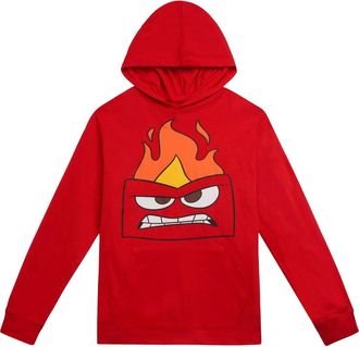 Disney Inside Out Long Sleeve Hooded T-Shirt in Anger Red at Nordstrom, Size Xx-Large