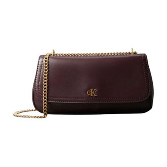 Calvin Klein Cross Body Bags, female, Red, Size: ONE SIZE Convertible Chain Bag in Burgundy