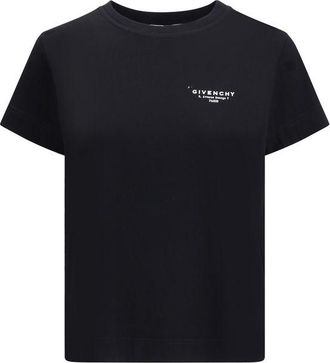 Givenchy Womens Logo Graphic Tshirt - Black Cotton - Size Large