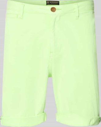 Superdry Regular Fit Shorts mit M&uuml;nztasche in Neon Gruen, Gr&ouml;&szlig;e 28