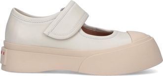 Marni Beige Calfskin Mary Jane Sneakers