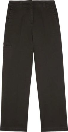 Aspesi Pantaloni in Gabardine di Cotone - - Trousers - Donna - Marrone - XS