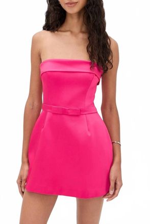 Amanda Uprichard Avalee Skort Romper In Wild Raspberry