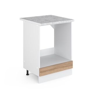 Vicco Mueble Bajo Universal R-line, Sonoma, 60 Cm Con Nicho Grande, Con Encimera Vicco
