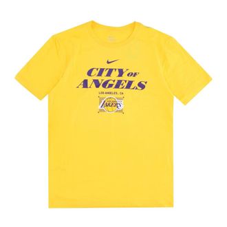 Nike Training T-Shirts, male, Yellow, Size: XL NBA City Edition Tee Loslak