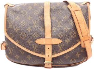 Louis Vuitton Pre-owned Cross Body Bags, female, Brown, Size: ONE SIZE Pre-owned Saumur 30 Monogram Shoulder Bag