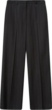 Isabel Marant Noanda Broek - Dames - Wijde Broeken - Grijs - S - Wol - Broeken