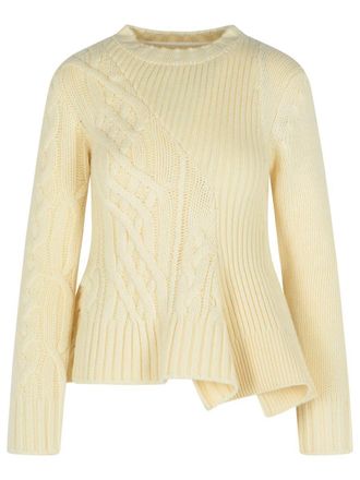 sacai Ivory Wool Sweater