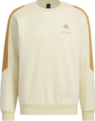 adidas Adult Male Engineered Crew Sweatshirt Tan HN9023