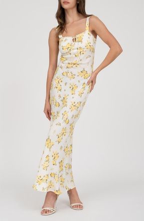 Blu Pepper Floral Maxi Dress in Yellow Multi at Nordstrom Rack, Size Medium