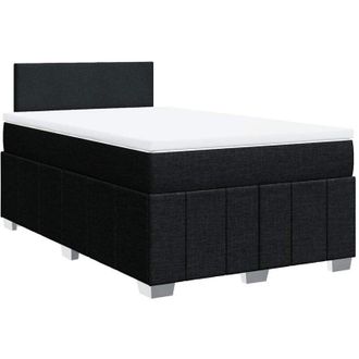 vidaXL Vidaxl - Cama Box Spring Con Colch&oacute;n Tela Negro 120x200 Cm