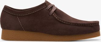 Clarks WallabeeEVO Donkerbruine Su&egrave;de Schoenen