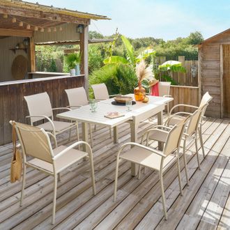 Hesperide Tavolo allungabile 90 180x75,5x90 cm - color argilla Piazza