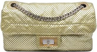 Chanel Pre-owned Perforated Leather Shoulder Bag - Dames - Vintage Schoudertas - Geel - ONE Size - Leer - Vintage