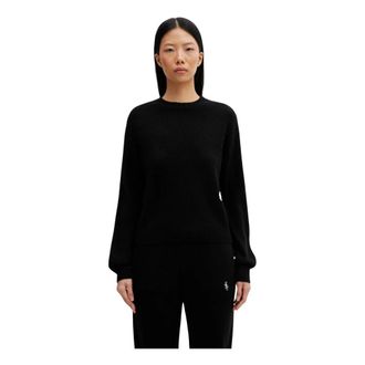 Sporty & Rich SRC Kasjmier Trui - Dames - Cashmere truien - Zwart - S - Kasjmier - Truien & Vesten
