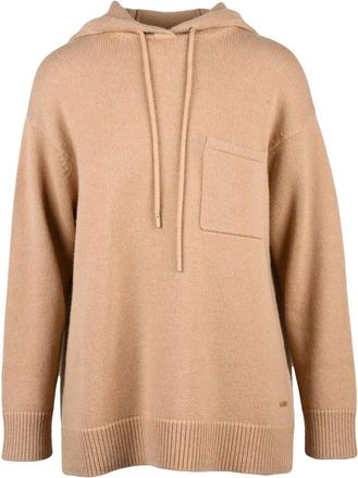 Max Mara Truien & Vesten, Dames, Bruin, S, Wol, Liana Ronde Hals Gebreid