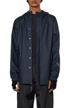 Rains Fishtail Hooded Waterproof Rain Jacket in Navy at Nordstrom Rack, Size X-Large